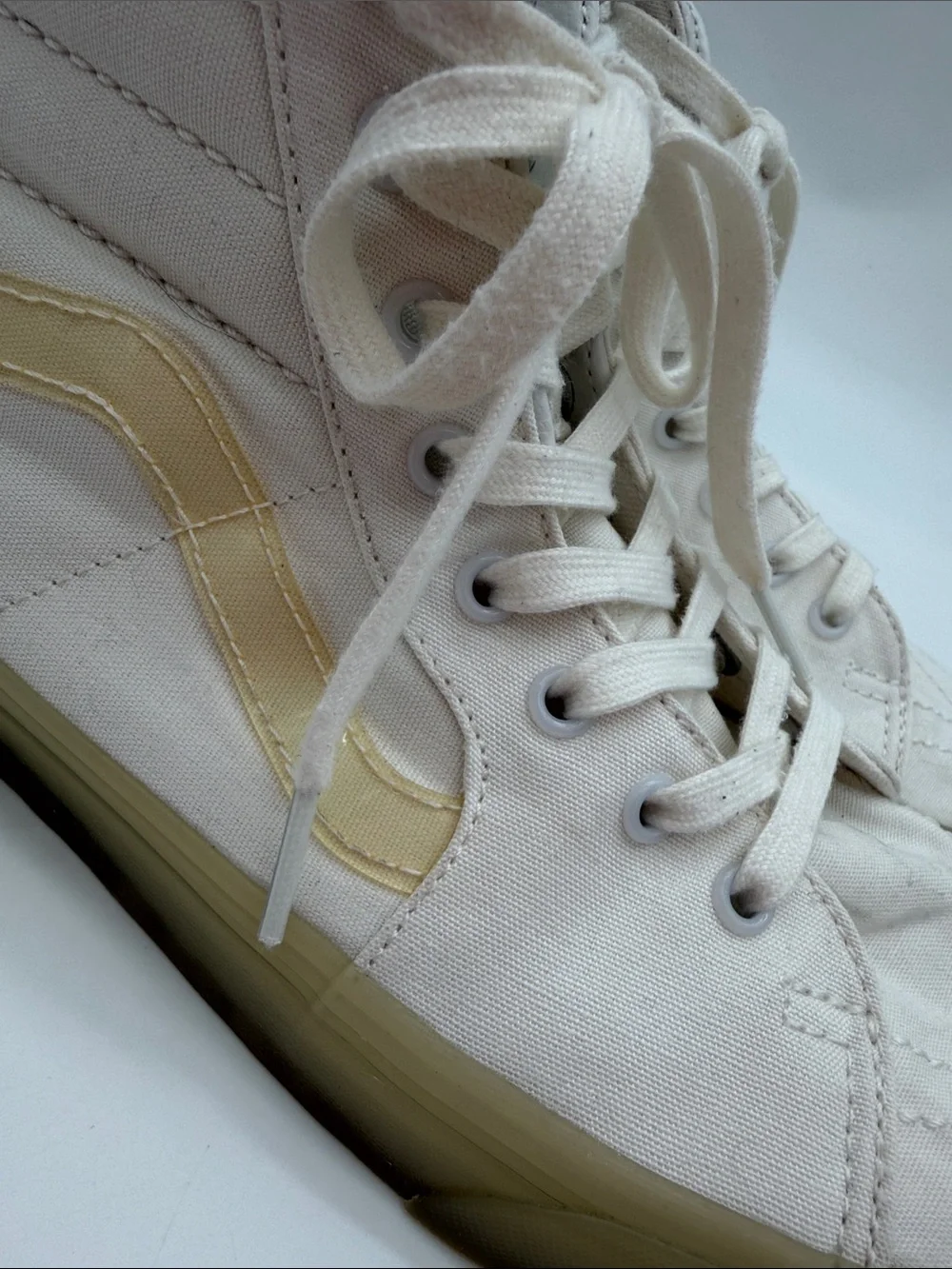 Vans Sk8-Hi Off The Wall Classic Skate 500714 Shoes White Cream Men's Size 11.0